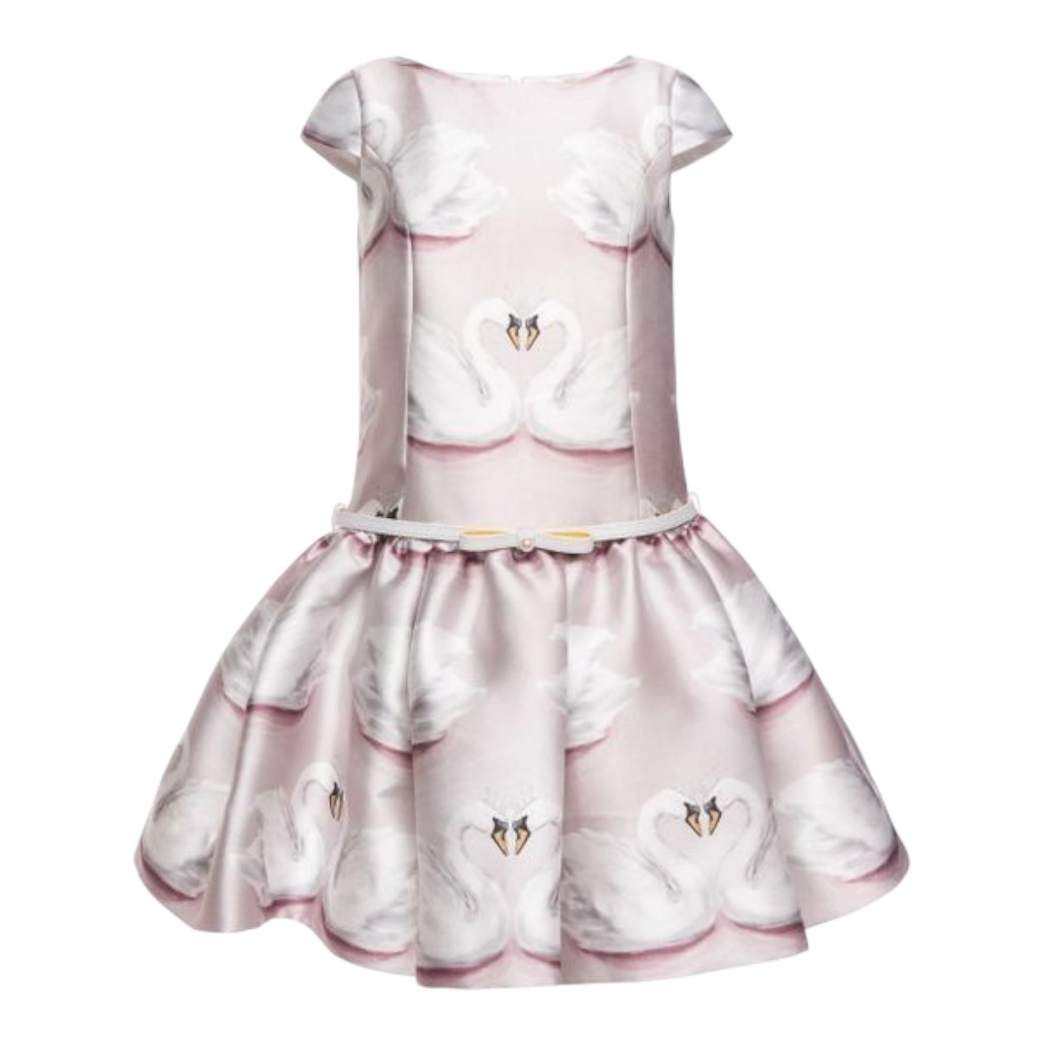 Monnalisa Abito Tinta Unita con Stampa per Bambina 711914 ROSA MONNALISA 