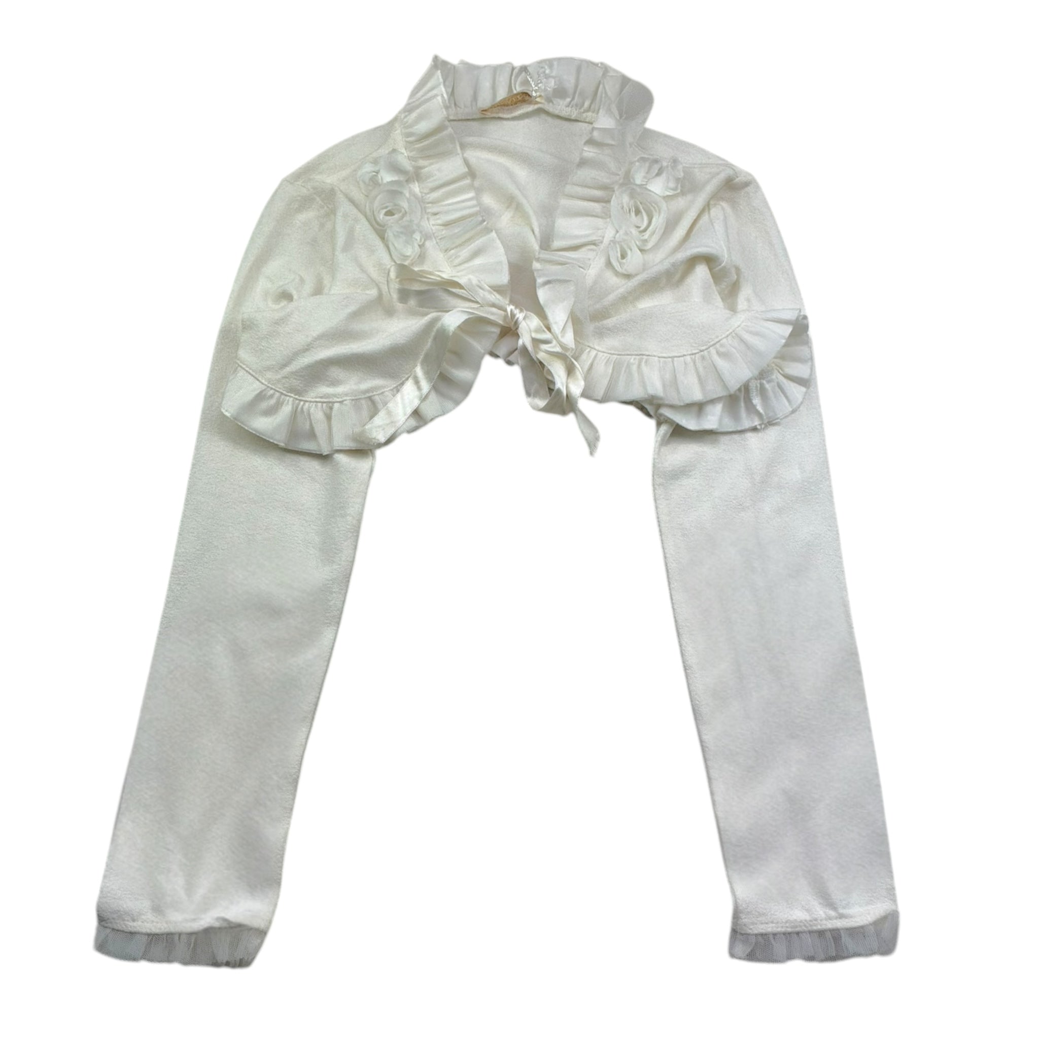 Monnalisa Coprispalle Tinta Unita con Balzed per Bambina 715802 PANNA MONNALISA 