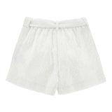 Monnalisa Short Tinta Unita con Paillettes per Bambina 71E406 BIANCO MONNALISA 