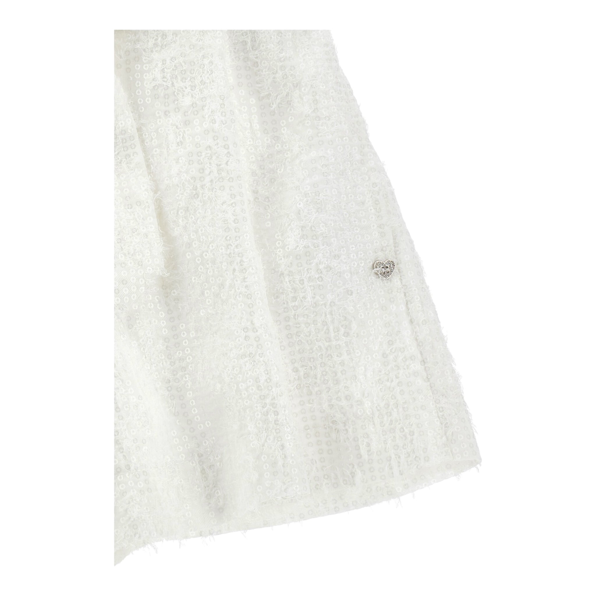 Monnalisa Short Tinta Unita con Paillettes per Bambina 71E406 BIANCO MONNALISA 