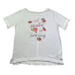 Monnalisa Maxi T-Shirt Tinta Unita con Stampa per Bambina 791610A5 BIANCO MONNALISA 