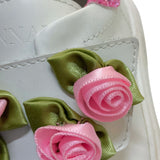 Monnalisa Sneakers Tinta Unita con Applicazioni per Neonata 83E003N BIANCO MONNALISA 