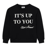Moschino Felpa Chiusa Girocollo Tinta Unita per Bambino HDF06B NERO MOSCHINO 