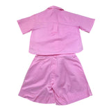 Moschino Completo 2 Pezzi Camicia-Short Tinta Unita per Bambina HDG01L ROSA MOSCHINO 