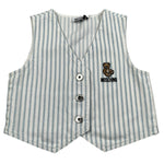 Moschino Gilet Tinta Unita Fantasia A Righe per Bambino HDN001 BIANCO MOSCHINO 