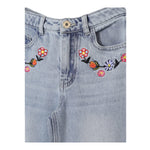 Moschino Jeans Tinta Unita con Ricami per Bambina HDP06B AZZURRO MOSCHINO 