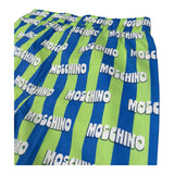 Moschino Pantalone Fantasia A Righe con Stampe Logo per Bambino HDP06Y BLU/VERDE MOSCHINO 
