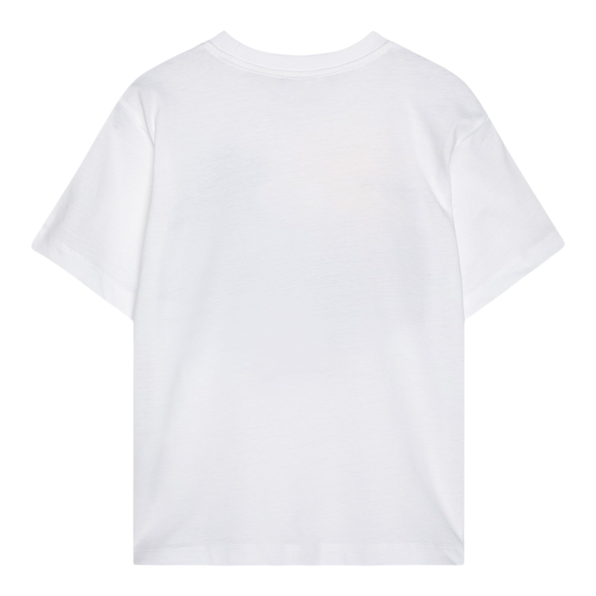 Moschino T-Shirt Girocollo Tinta Unita con Stampa per Bambino HOM050 BIANCO MOSCHINO 