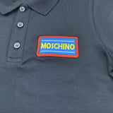 Moschino Polo Mezza Manica Tinta Unita con Stampa per Bambino HTM03Y NERO MOSCHINO 