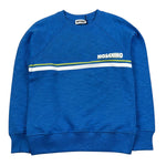 Moschino Felpa Chiusa Girocollo Tinta Unita con Logo per Bambino HUF09M BLU MOSCHINO 