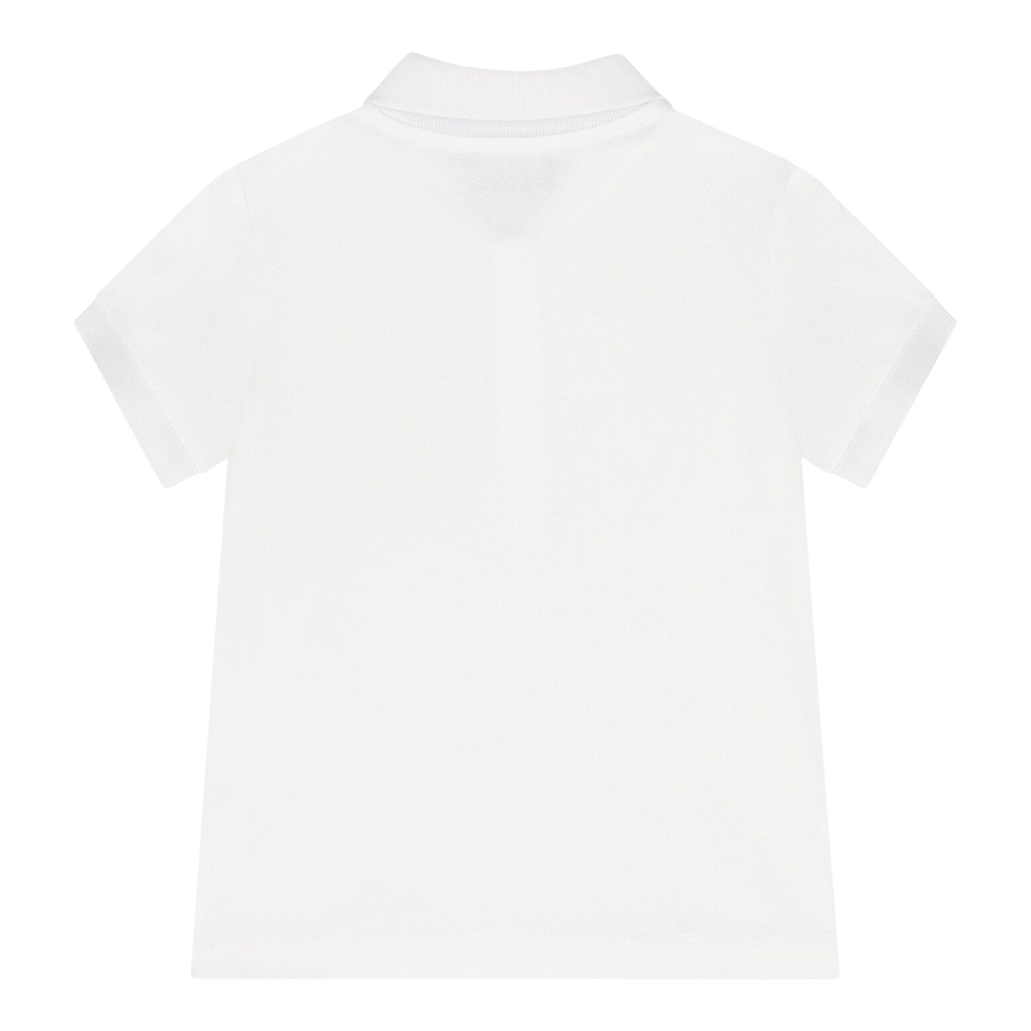 Moschino Polo Mezza Manica Tinta Unita con Stampa per Neonato M9M01P BIANCO MOSCHINO 