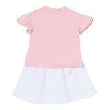 Moschino Completo 2 Pezzi T-Shirt-Gonna per Neonata MAG01G BIANCO/ROSA MOSCHINO 