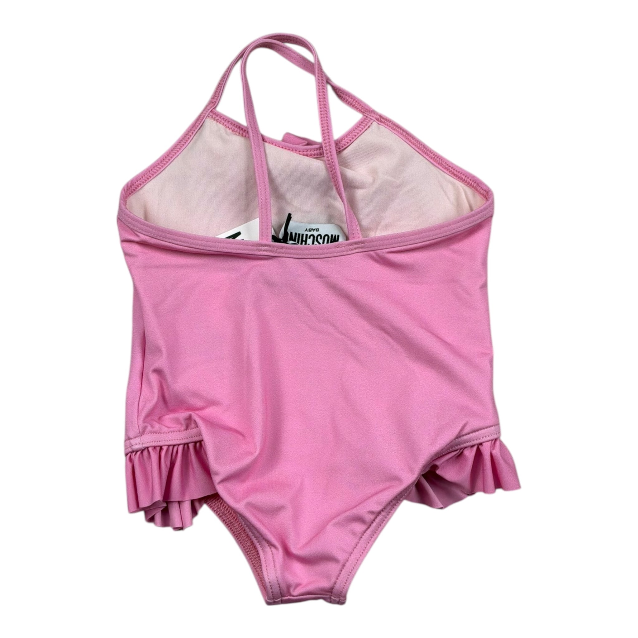 Moschino Costume Intero Tinta Unita con Stampa per Neonata MBL00G ROSA MOSCHINO 