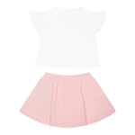 Moschino Completo 2 Pezzi T-Shirt-Gonna per Neonata MDG01G BIANCO/ROSA MOSCHINO 