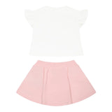 Moschino Completo 2 Pezzi T-Shirt-Gonna per Neonata MDG01G BIANCO/ROSA MOSCHINO 