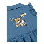 Moschino Abito Mezza Manica In Denim Tinta Unita per Neonata MDV08BX BLU MOSCHINO 