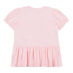 Moschino Abito Tinta Unita con Stampa per Neonata MDV0C7 ROSA MOSCHINO 