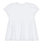 Moschino Abito Mezza Manica Tinta Unita con Stampa per Bambina MDV0CN BIANCO MOSCHINO 