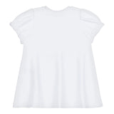Moschino Abito Mezza Manica Tinta Unita con Stampa per Bambina MDV0CN BIANCO MOSCHINO 