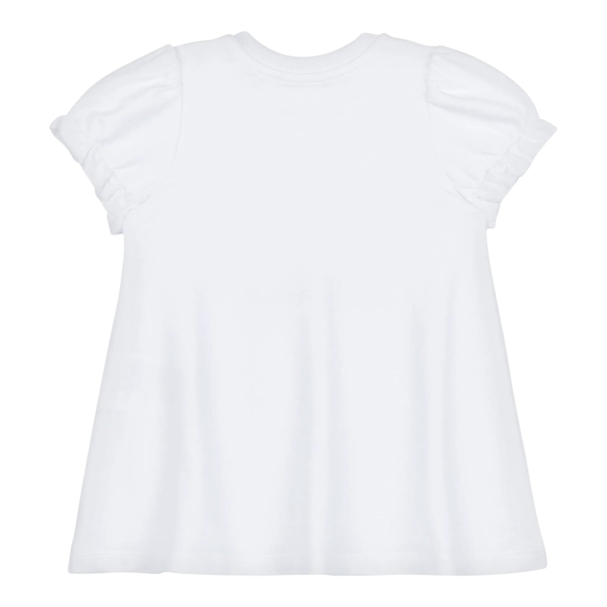 Moschino Abito Mezza Manica Tinta Unita con Stampa per Bambina MDV0CN BIANCO MOSCHINO 