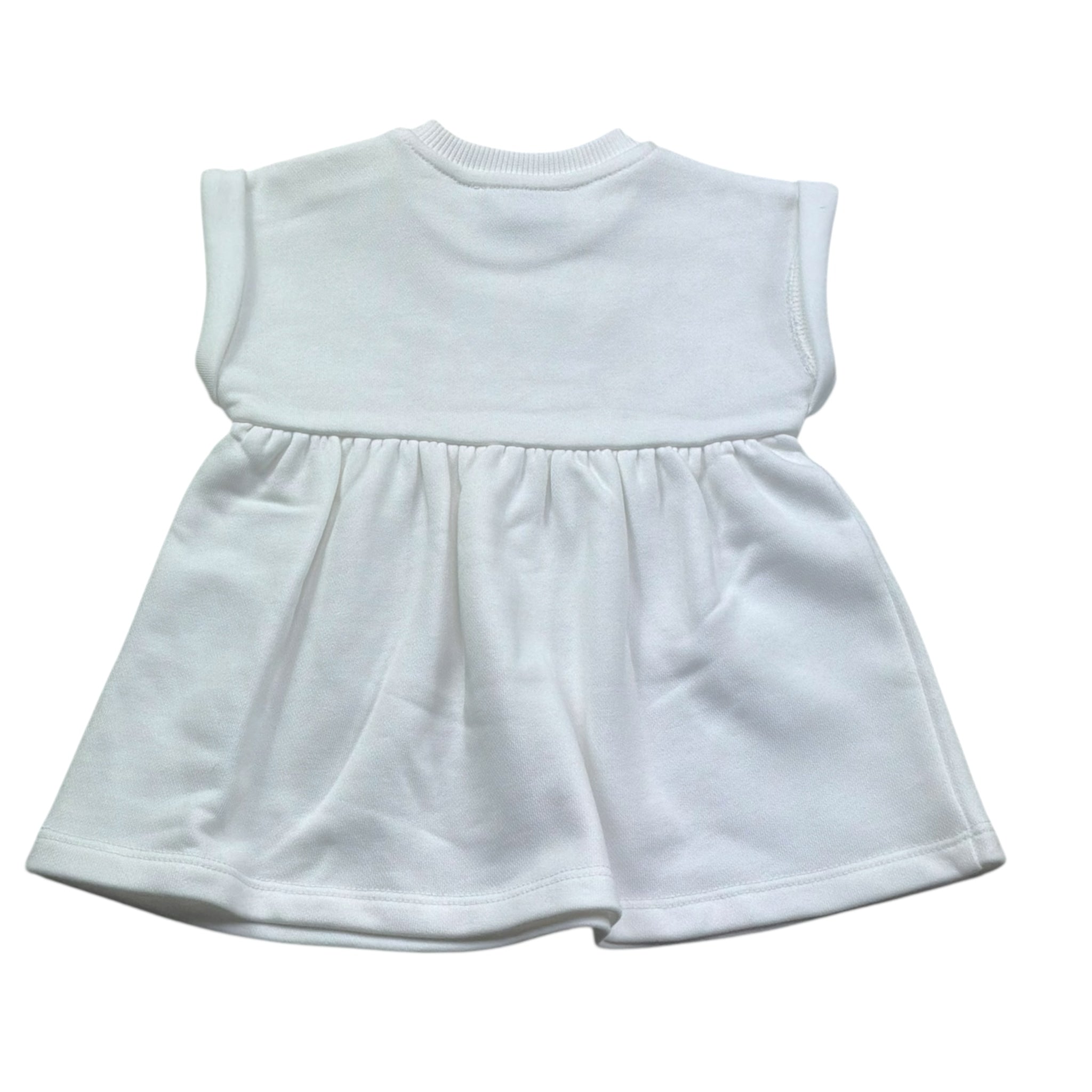 Moschino Abito Girocollo Tinta Unita con Stampa per Neonata MDV0DF BIANCO MOSCHINO 