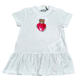Moschino Abito Mezza Manica Tinta Unita con Stampa per Neonata MDV0DJ BIANCO MOSCHINO 