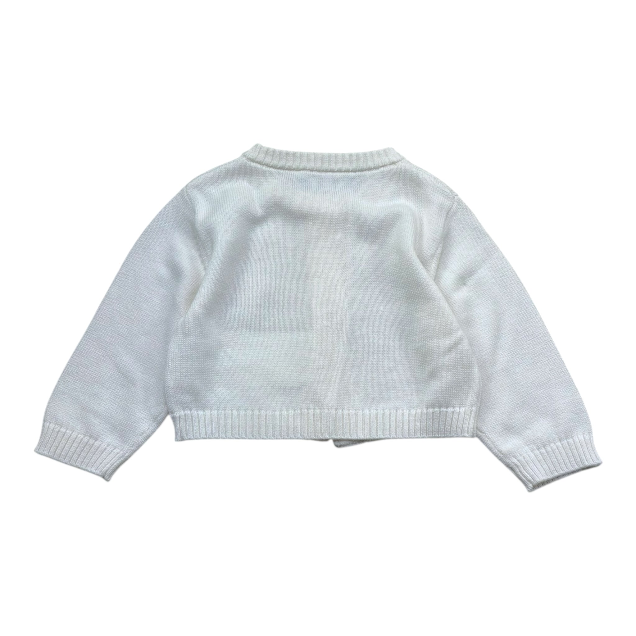 Moschino Cardigan Tinta Unita per Neonata MDW016 PANNA MOSCHINO 