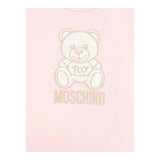 Moschino T-Shirt Girocollo Tinta Unita con Orso per Neonata MFM047 ROSA MOSCHINO 