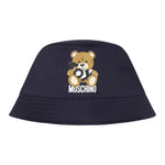 Moschino Cappello Pescatore Tinta Unita con Logo per Neonato MMX057 BLU MOSCHINO 