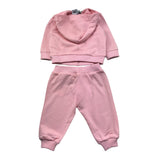 Moschino Completo 2 Pezzi Felpa-Pantalone Tinta Unita per Neonata MQK03N ROSA MOSCHINO 