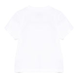 Moschino T-Shirt Girocollo Tinta Unita con Stampa per Neonato MUM045 BIANCO MOSCHINO 