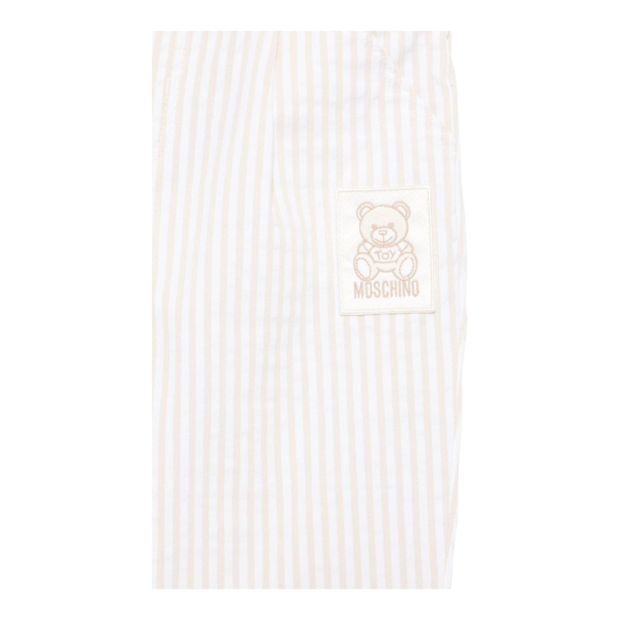 Moschino Pantalone Fantasia A Righe per Bambino MUP05 BIANCO/BEIGE MOSCHINO 