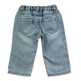 Moschino Jeans Tinta Unita con Elastico In Vita per Neonato MUP05T AZZURRO MOSCHINO 