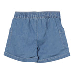 Moschino bermuda In Denim Tinta Unita con Stampa per Neonata MUQ019X BLU MOSCHINO 