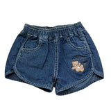 Moschino Short In Denim Tinta Unita con Elastico In Vita per Neonata MUQ01O BLU MOSCHINO 