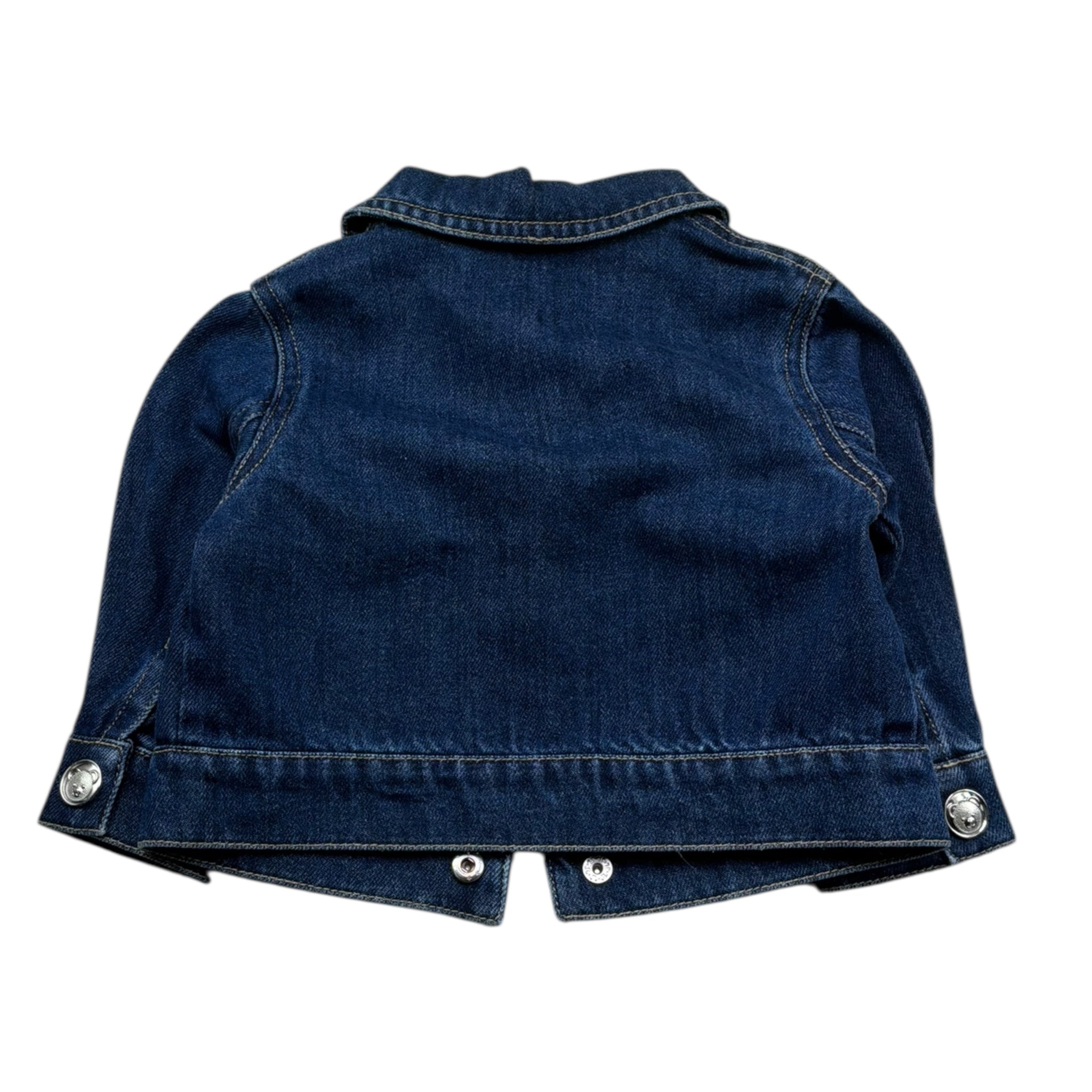 Moschino Giubbino In Denim Tinta Unita per Neonata MUS035 BLU MOSCHINO 