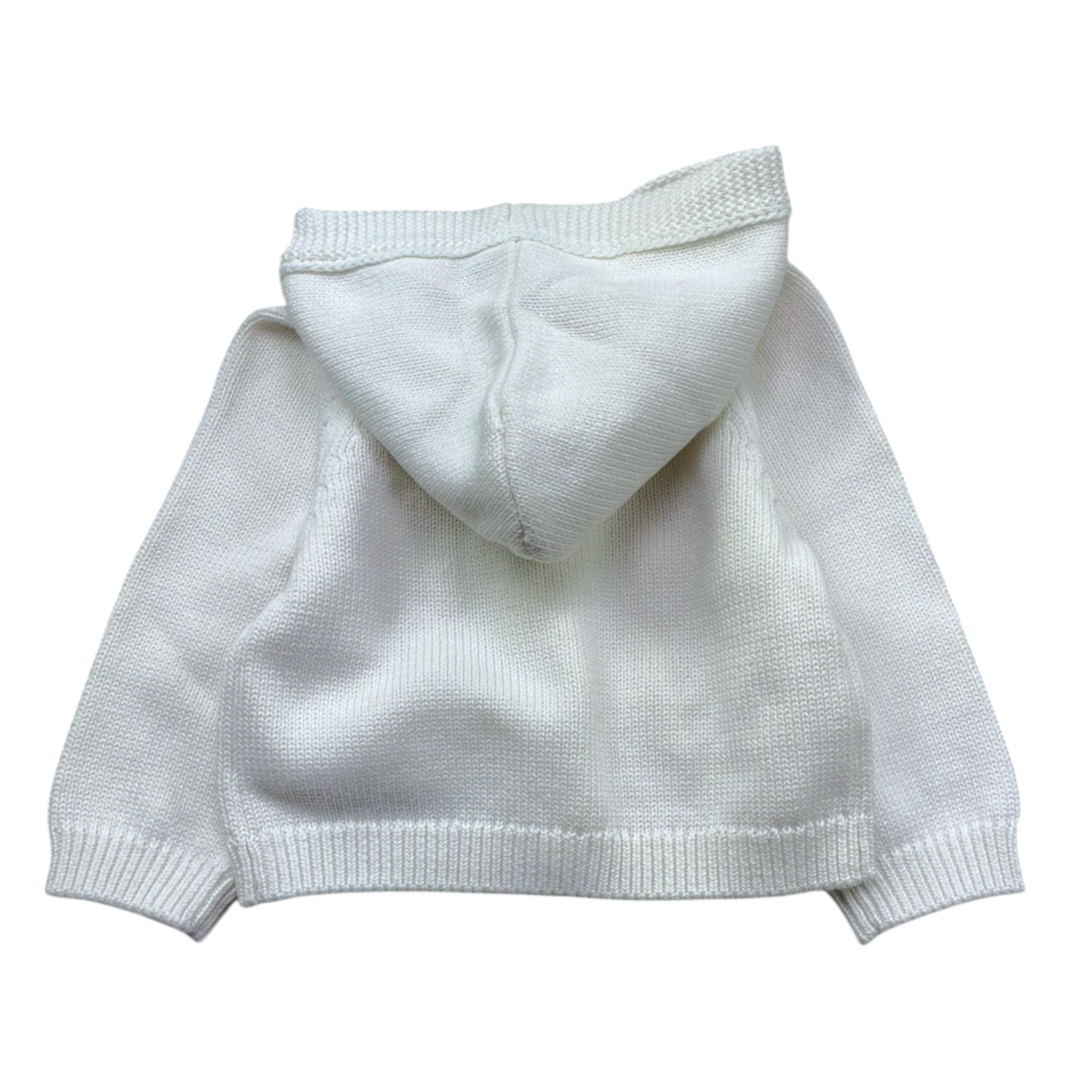 Moschino Cardigan Tinta Unita con Cappuccio per Neonata MUW00X PANNA MOSCHINO 