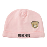 Moschino Cappello Tinta Unita con Stampa per Neonata MUX05AF ROSA MOSCHINO 