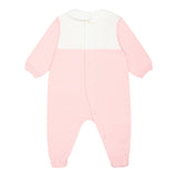 Moschino Tutina Bicolore con Stampa per Neonata MUY07F ROSA MOSCHINO 