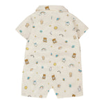 Moschino Pagliaccetto Tinta Unita con Stampa per Neonata MUY07J PANNA MOSCHINO 
