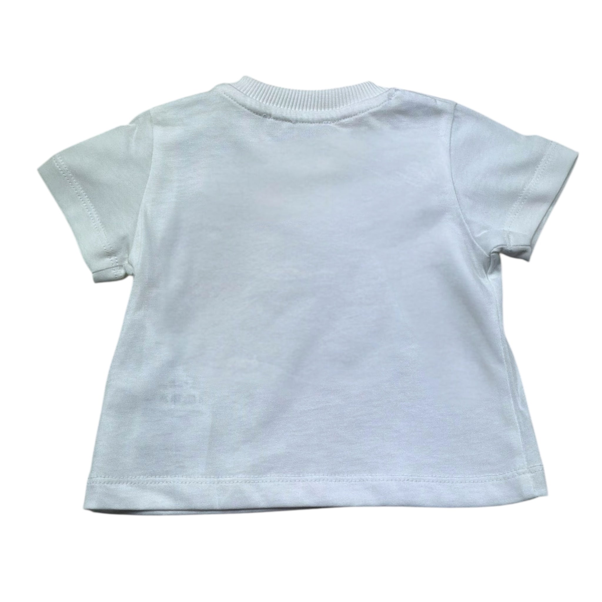 Moschino T-Shirt Girocollo Tinta Unita con Stampa per Neonata MZM047 BIANCO MOSCHINO 