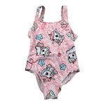 Mousse Costume Intero Tinta Unita con Stampa per Neonata COSTUNIN ROSA MOUSSE 