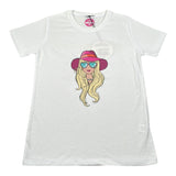 Mousse T-Shirt Girocollo tinta unita con Stampa Bianco per Bambina XKTSMKW2 BIANCO MOUSSE 