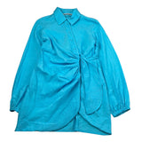 Msgm Abito Tinta Unita con Bottoni per Bambina S5MSJGDR147 AZZURRO MSGM 