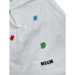 Msgm Abito Tinta Unita con Applicazioni per Bambina S5MSJGDR233 BIANCO MSGM 