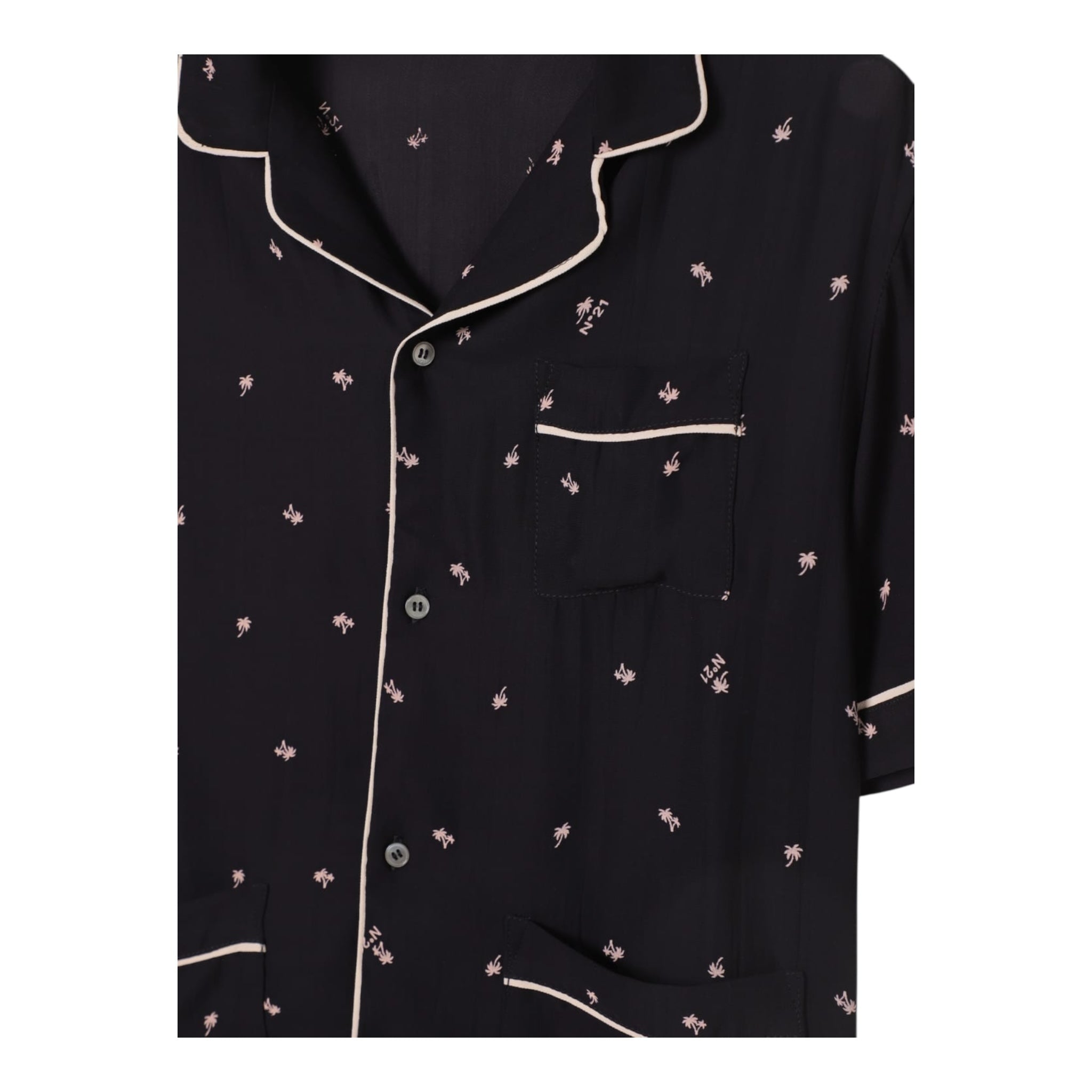 N°21 Camicia Tinta Unita con Stampa per Bambina N2100Z NERO N°21 