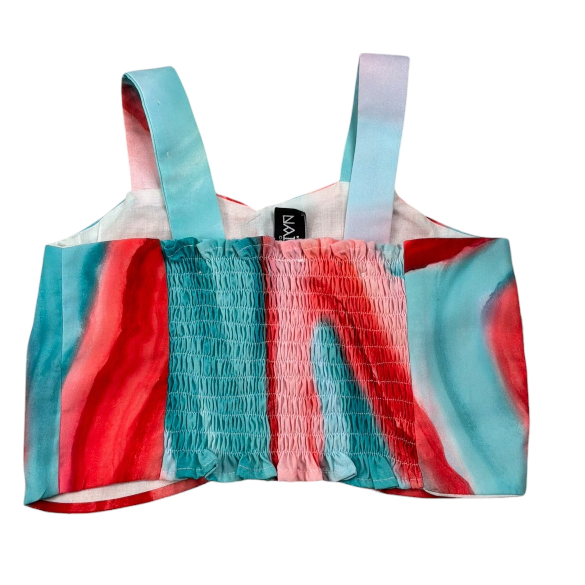Naice Top Multicolor con Bretelle per Bambina 24129 MULTICOLOR NAICE 