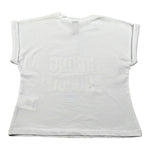 Naice T-Shirt Girocollo Tinta Unita con Stampe per Bambina 24135 BIANCO NAICE 