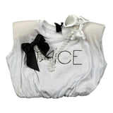 Naice T-Shirt Girocollo Tinta Unita con Applicazioni per Bambina 24156 BIANCO NAICE 
