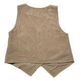 Name.It Gilet tinta unita Beige per Neonato 13200202N BEIGE NAME.IT 